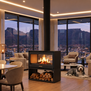 Forge D100 Double Sided Freestanding Fireplace