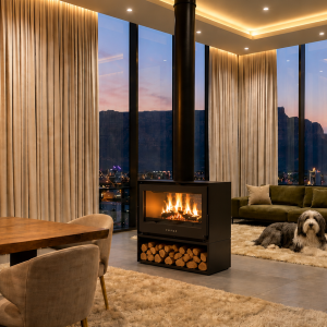 Forge D80 Double Sided Freestanding Fireplace